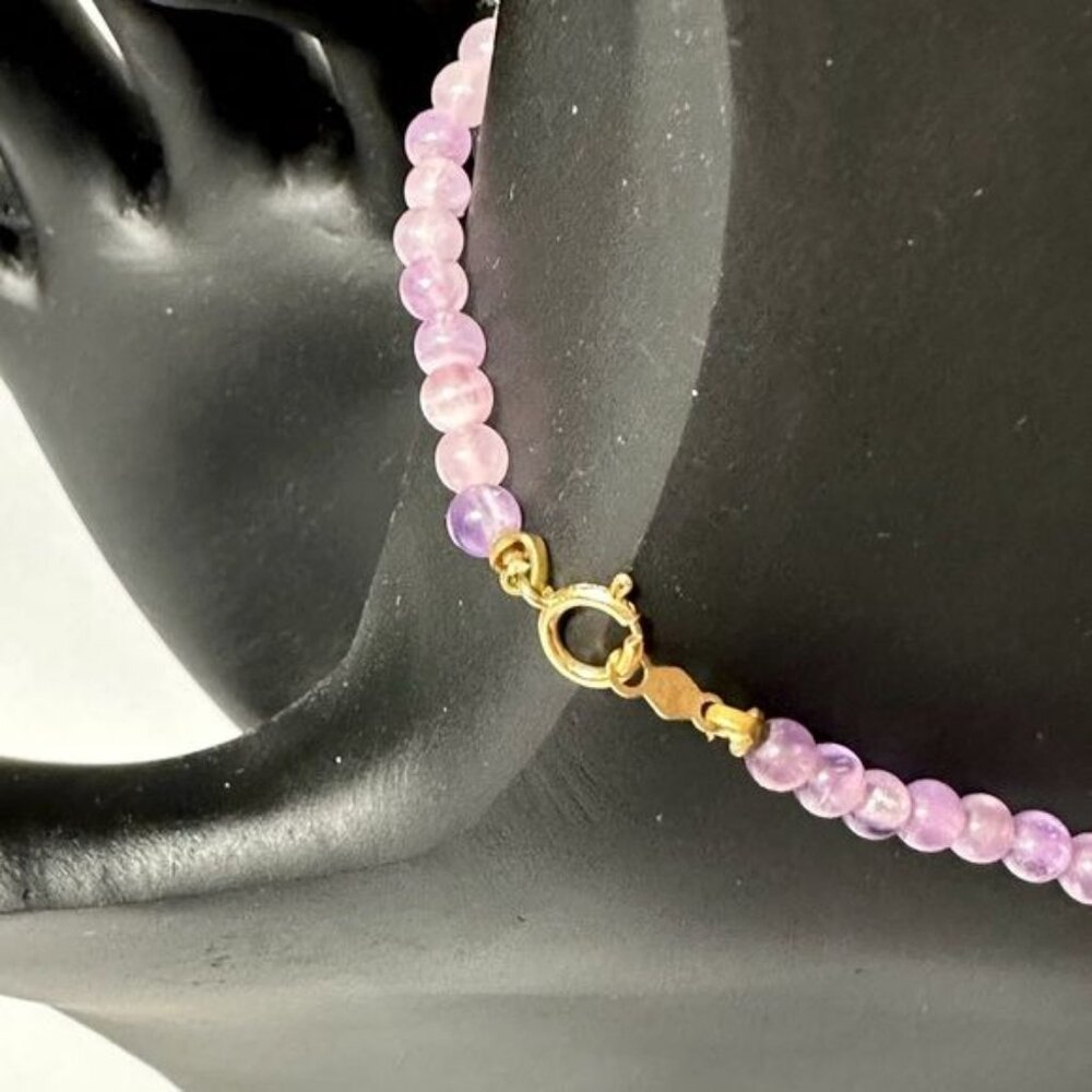 Amethyst Pearl Gold Necklace & Earring Set Vintage 70’s - Picture 4 of 5